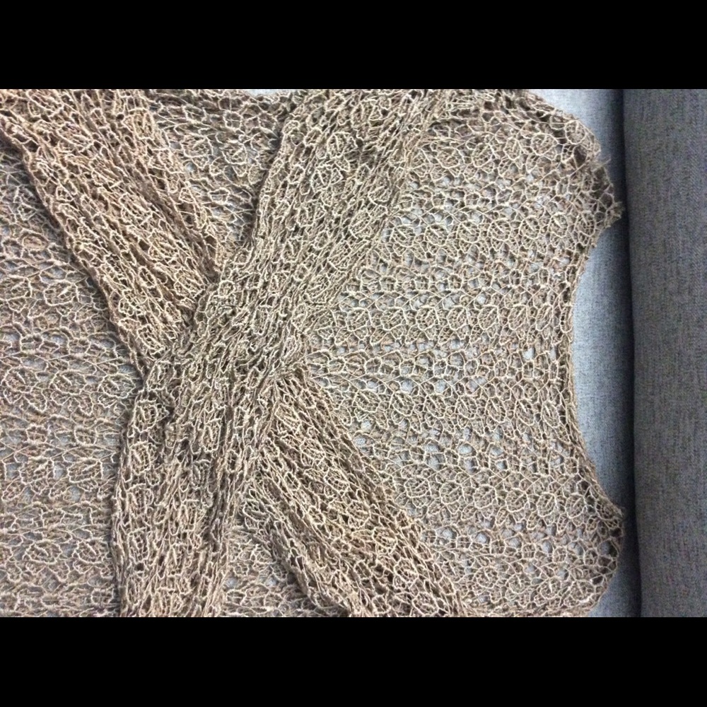 Brown lace blouse size:s